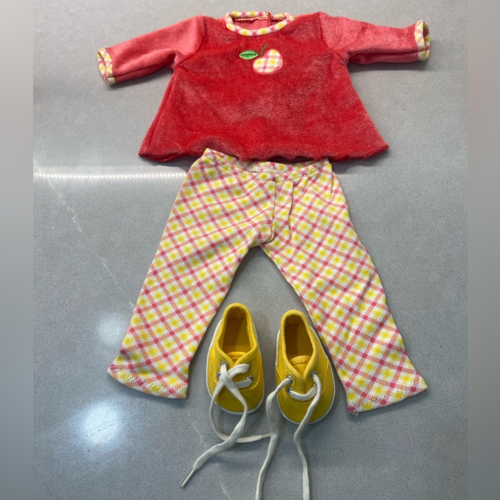 Bitty Baby apple outfit set